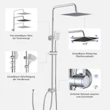 Edelstahl Duschset Duschsystem Duscharmatur Regendusche Handbrause Duschbrause – Bild 8