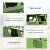 Campingzelt 2 Schlafkabinen Kuppelzelt Familienzelt 4-8 Personen 405x305cm – Bild 7