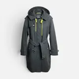 KHUJO Damen Mantel Jacke Übergangsmantel Modell: Frühling Schwarz L – Bild 1