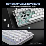 YUNZII Tastatur MAD68 60% Hot-Swap Magnet-Switches 8000Hz PBT Weiß RGB – Bild 7