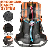 50L Rucksack Wasserdicht Wanderrucksack Reise Sport Trekkingrucksack Regenhülle – Bild 11