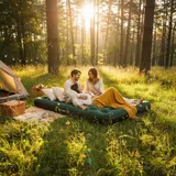 Luftmatratze Luftbett 2 Personen Camping Gästebett aufblasbar Reisebett faltbar – Bild 3
