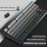 Mechanische Gaming-Tastatur PC Keyboard Kabellose Wireless Bluetooth/2,4 GHz/USB – Bild 3