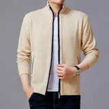 Strickjacken Herren Trachtenjacke Reißverschluss Gestrickt Cardigan Wintermantel – Bild 5