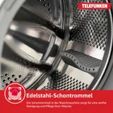 Telefunken Waschmaschine 8 kg Frontlader Inverter Motor 1400 U/Min. AquaStop NEU – Bild 5