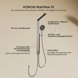 HOROW Regendusche System ohne Armatur, Grau Duschsystem mit Handbrause – Bild 2