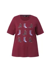 Ulla Popken Damen große Größen T Shirt Cowboystiefel Classic Rundhals – Bild 8
