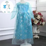 Karneval Kinder Eiskönigin Prinzessin Elsa Cosplay Kleid Party Mädchen Kostüme – Bild 13