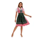 Damen Dirndl Trachtenkleid Oktoberfest Festkleid Kleid Karneval Kostüm DE – Bild 7