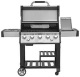 JUSTUS Gasgrill Mars 5+1 Brenner Infrarot Backburner Grillwagen BBQ Edelstahl – Bild 2