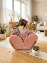 Geschenkkorb Gefüllt, Wohlfühlkiste, Mitbringsel, Danke Für Alles, Glücksmomente – Bild 1