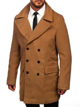 Mantel Coat Wintermantel Jacke Sakko Stehkragen Casual Classic Herren BOLF Basic – Bild 2