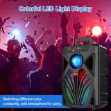 Tragbarer Bluetooth 5.0 Lautsprecher Subwoofer Musikbox LED mit Mikrofon Stereo· – Bild 5
