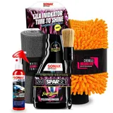 Felgenreiniger Set Quick Detailer SONAX Felgenbeast Pinsel Tuch Waschhandschuh – Bild 1