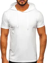  T-Shirt Tee Kurzarm Sport Slim Fit Unifarben Classic Basic Herren BOLF Kapuze – Bild 1
