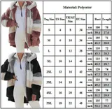 Damen Plüsch Warme Winterjacke Teddyfell Kapuzen Mantel Winter Fleecejacken – Bild 2