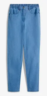 Damen Strech Jeans Mom in dunkel blau denim + High Waist Gr. 40 bis 54 neu 19628 – Bild 10