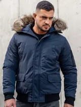 Parka Winterjacke Jacke Mantel Wärmejacke Casual Winter Herren Mix BOLF Kapuze – Bild 1