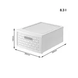 Rotho Schubladenbox klein COUNTRY  8,3 Liter stapelbar Aufbewahrungskorb Rattan – Bild 3