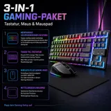 Trust Gaming Set Tastatur Maus Mauspad DE Layout QWERTZ Gaming Bundle PC Set – Bild 2