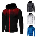 Herren Zipper Kapuzenpullover Sweatjacke Pullover Hoodie Sweatshirt Jacke Coat – Bild 3