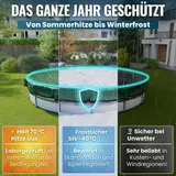 Pool-Abdeckung Abdeck-Plane rund Winter Poolfolie Solarplane UV Schutz 200g/m² – Bild 3