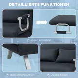 HOMCOM 2-Sitzer Sofa mit Schlaffunktion Schlafsofa mit Verstellbarer Rückenlehne – Bild 6