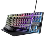Trust Gaming Set Tastatur Maus Mauspad DE Layout QWERTZ Gaming Bundle PC Set – Bild 1