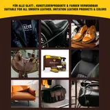 Sparset Lederreiniger Lederfett/Creme Bürste Lederpflegeset Sofa Auto Schuhe  – Bild 5