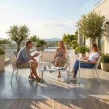 Outsunny Gartenmöbel Set Sitzgruppe für 4 Personen Atmungsaktiv Gartenlounge – Bild 9