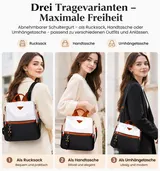 3in1 Damen Rucksack Schultertasche Handtasche Frauen Tasche Multifunktionstasche – Bild 4
