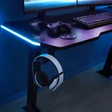 Gaming Tisch mit LED höhenverstellbar Gamer Computer PC Schreibtisch Bürotisch – Bild 3