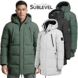 SUBLEVEL Parka Herren lang Mantel Winterjacke Jacke Warm Modern mit Kapuze – Bild 10