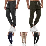 TAZZIO Cargohose Regular Fit Herren Jogger Hose Stoffhose Stretch Designer Chino – Bild 5