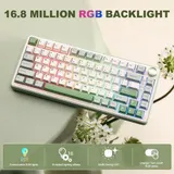 YUNZII mechanische Tastatur B75 Pro 75% BT/2.4G/Type-C Hot-Swap 84 Tasten Matcha – Bild 6