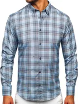 Freizeithemd Hemd Shirt Herrenhemd Slim Fit Classic Casual Herren BOLF Kariert – Bild 1