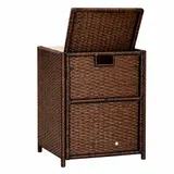 Gartenmöbelset 4 teilig Braun Rattan Outdoor Gartenlounge Balkonset Polyrattan – Bild 7