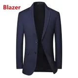 Männer Solid Color Business Anzug Hochwertige Mode Bankett Hochzeit Trend  – Bild 12