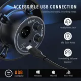 USB Microphone XLR Dynamisches Mikrofon PC für Streaming Podcast Studio Gaming – Bild 6
