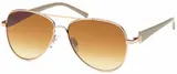 Damen Pilotenbrille getönt Sonnenbrille mit lackierten Bügeln und Strass – Bild 1