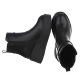 Damen Stiefeletten mit Strass und Reißverschluss Ital-Design 2817 in Schwarz – Bild 2