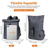Rolltop Rucksack Wasserdicht Freizeitrucksack Schulrucksack Cityrucksack DHL – Bild 4