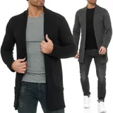 Redbridge Herren Cardigan Jacke Sweatjacke Sweater Sakko Pullover Long Cut M3634 – Bild 9