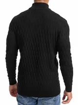 Indicode Herren Strickpullover INAlpha-Fein Grob Strick Pulli Stehkragen Sweater – Bild 6