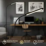 LED Stehlampe Touch Dimmbar Warmweiß Schwenkbar Leselampe 170cm Schwarz – Bild 3
