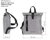 Rucksack klein Damen Handtaschenrucksack Damenrucksack Mila 4293 Schwarz + Etui – Bild 15