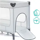 Fillikid Reisebett Capri grau 125x65 cm mit Rollen Transporttasche bis 15 kg – Bild 3