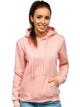 Kapuzenpullover Sweatshirt Pullover Hoodie Langarmshirt Damen BOLF Unifarben – Bild 1