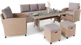 Gartenmöbel Set GENOVA Gartensitzgruppe aus Polyrattan – Bild 8