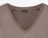 Damen Shirt taupe braun Kurzarm weich fallend glänzend schön Gr 36 - 54 neu 5125 – Bild 7